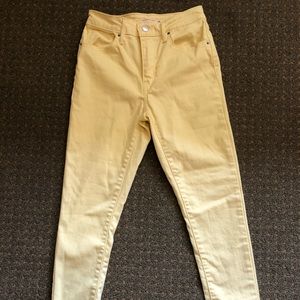 Levi 721 High Rise Yellow Jeans